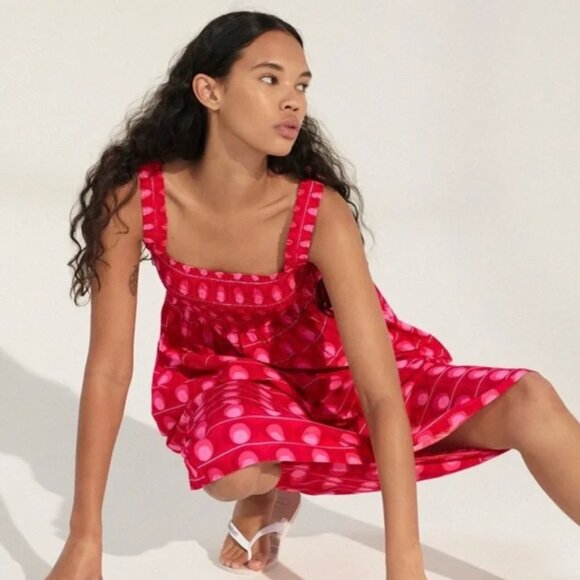 Zara Printed Midi Dress S - Picture 4 of 6